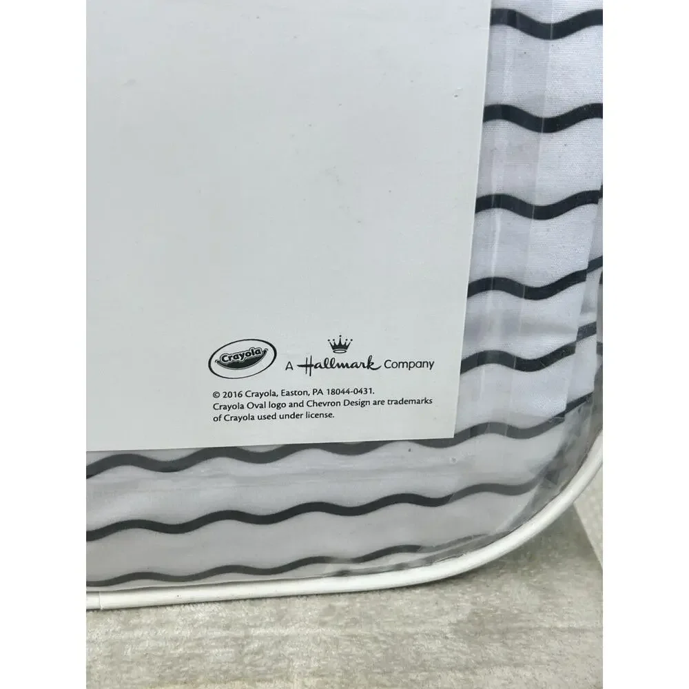 Crayola Dream In Color Full Sheet Set Serpentine Stripe Licorice Black White NEW